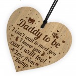 DADDY TO BE GIFT Engraved Heart Bump Gifts Daddy Birthday Xmas