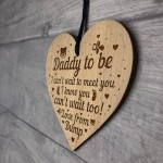 DADDY TO BE GIFT Engraved Heart Bump Gifts Daddy Birthday Xmas