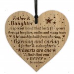 Father And Daughter Gift Engraved Heart Dad Daughter Birthday