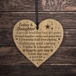 Father And Daughter Gift Engraved Heart Dad Daughter Birthday