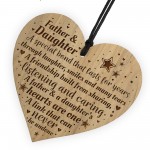 Father And Daughter Gift Engraved Heart Dad Daughter Birthday