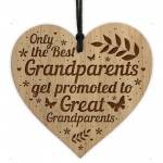 Great Grandparents Gift Engraved Heart Baby Announcement Gift
