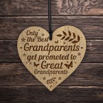 Great Grandparents Gift Engraved Heart Baby Announcement Gift