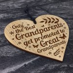 Great Grandparents Gift Engraved Heart Baby Announcement Gift