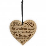 Great Grandparents Gift Engraved Heart Baby Announcement Gift