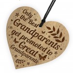 Great Grandparents Gift Engraved Heart Baby Announcement Gift