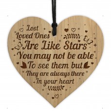 Memorial In Loving Memory Plaque Engraved Wood Heart Christmas