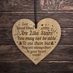 Memorial In Loving Memory Plaque Engraved Wood Heart Christmas