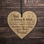 Nan Gifts From Grandchildren Engraved Wood Heart Birthday