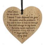 Friendship Gift Sign Engraved Heart Best Friend Birthday Xmas