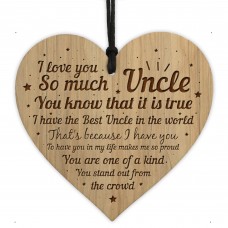 Novelty Uncle Gifts Engraved Heart Uncle Birthday Christmas Gift