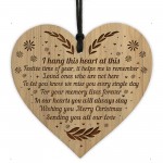 Beautiful Hanging Memorial Christmas Decoration Engraved Heart