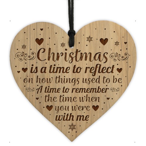 Wood Christmas Memorial Bauble Hanging Tree Decoration Family