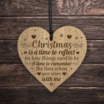 Wood Christmas Memorial Bauble Hanging Tree Decoration Family