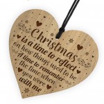 Wood Christmas Memorial Bauble Hanging Tree Decoration Family