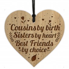 Cousin Gifts Sister Best Friend Gift Engraved Heart Birthday