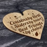 Cousin Gifts Sister Best Friend Gift Engraved Heart Birthday