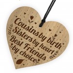 Cousin Gifts Sister Best Friend Gift Engraved Heart Birthday