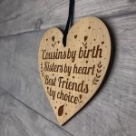 Cousin Gifts Sister Best Friend Gift Engraved Heart Birthday