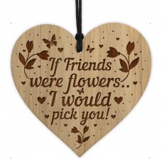 Friend Gift Wood Engraved Heart Birthday Christmas Keepsake Gift