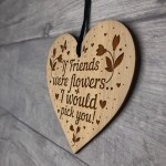 Friend Gift Wood Engraved Heart Birthday Christmas Keepsake Gift