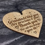 Grandad Engraved Heart Birthday Christmas Gift For Grandad