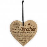 Brother Birthday Gifts From Sister Engraved Heart Funny Brother