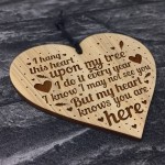 Christmas Tree Memorial Decoration Engraved Heart Rememberance