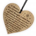 Memorial Bauble Gift For Christmas Tree Engraved Heart Decor Memorial Bauble Gift For Christmas Tree Engraved Heart Decor