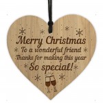 Christmas Gift For Friend Engraved Heart Best Friend Friendship 