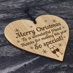 Christmas Gift For Friend Engraved Heart Best Friend Friendship 