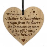 Mum Gift From Daughter From Mum Engraved Heart Mother Daughter