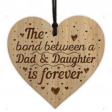 Dad And Daughter Plaque Dad Gift Daughter Gift Wood Heart Gift