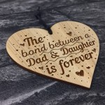 Dad And Daughter Plaque Dad Gift Daughter Gift Wood Heart Gift