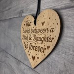 Dad And Daughter Plaque Dad Gift Daughter Gift Wood Heart Gift