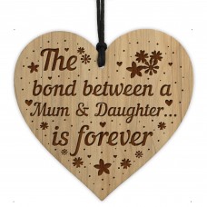 Mum And Daughter Plaque Mum Gift Daughter Gift Wood Heart Gift