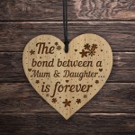 Mum And Daughter Plaque Mum Gift Daughter Gift Wood Heart Gift