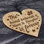 Mum And Daughter Plaque Mum Gift Daughter Gift Wood Heart Gift