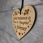 Mum And Daughter Plaque Mum Gift Daughter Gift Wood Heart Gift
