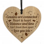 Cousin Plaque Engraved Heart Birthday Christmas Gift For Cousin