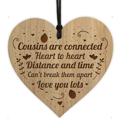 Cousin Plaque Engraved Heart Birthday Christmas Gift For Cousin