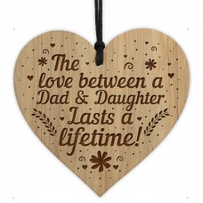 Dad And Daughter Gift Engraved Heart Dad Gift From Daughter