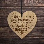 Dad And Daughter Gift Engraved Heart Dad Gift From Daughter