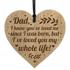 DAD GIFT Engraved Heart Dad Gift From Daughter Son Love Gift