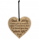 DAD GIFT Engraved Heart Dad Gift From Daughter Son Love Gift