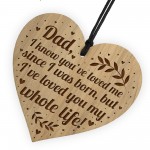 DAD GIFT Engraved Heart Dad Gift From Daughter Son Love Gift