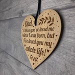 DAD GIFT Engraved Heart Dad Gift From Daughter Son Love Gift