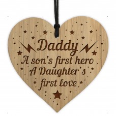 Daddy Gift From Son Engraved Heart Daddy Gift From Daughter