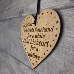 Dad Gift From Son THANK YOU Engraved Heart Dad Birthday Xmas