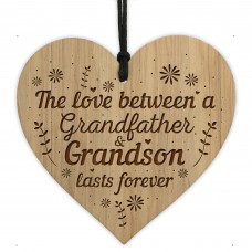 Grandfather Grandson Gifts Engraved Heart Birthday Christmas